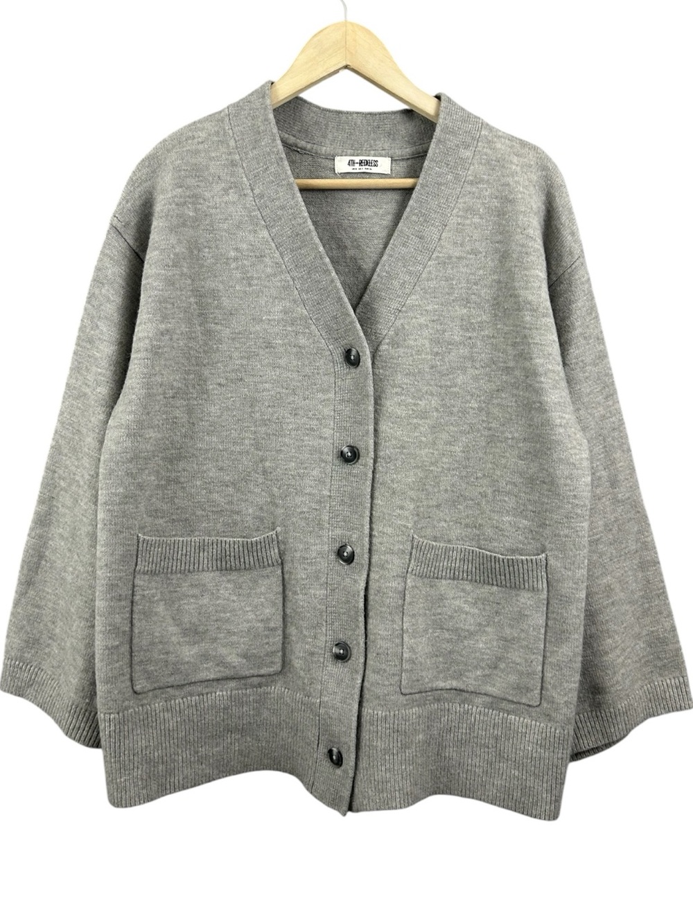 4th & Reckless Oversized Button Up Cardigan Grey Size Small